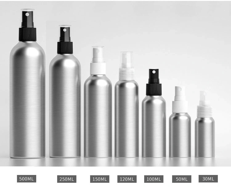 Aluminum bottles in different size