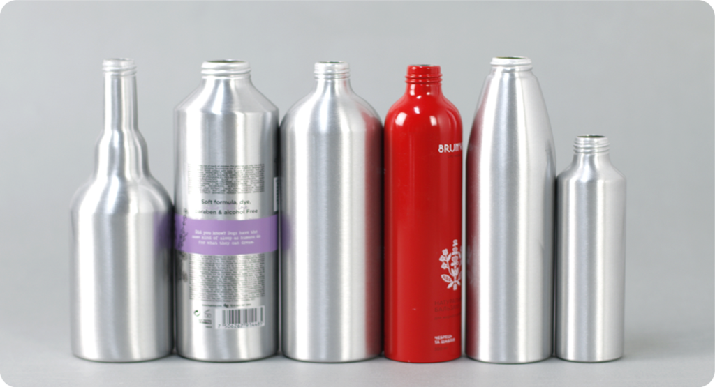 Aluminum Bottles in different shoulder