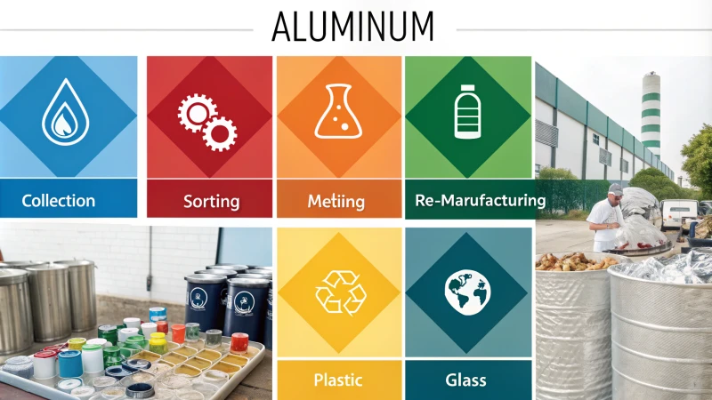 Infographic detailing the recycling process of aluminum