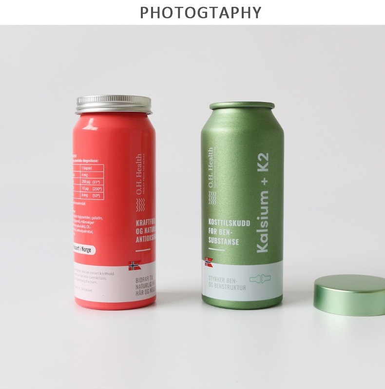 Aluminum Nutrition Supplement Bottle