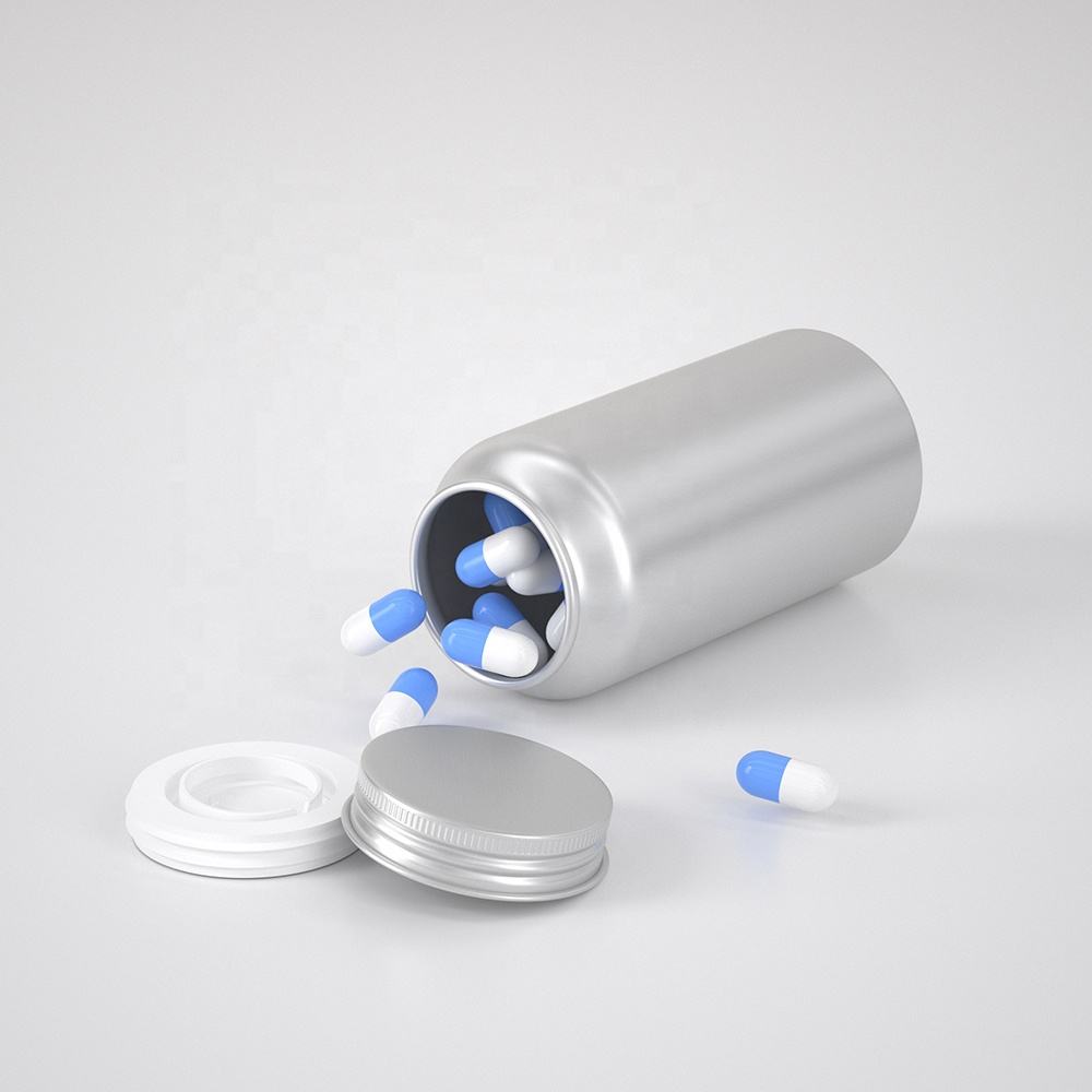 Aluminum Nutrition Supplement Bottle